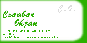 csombor okjan business card